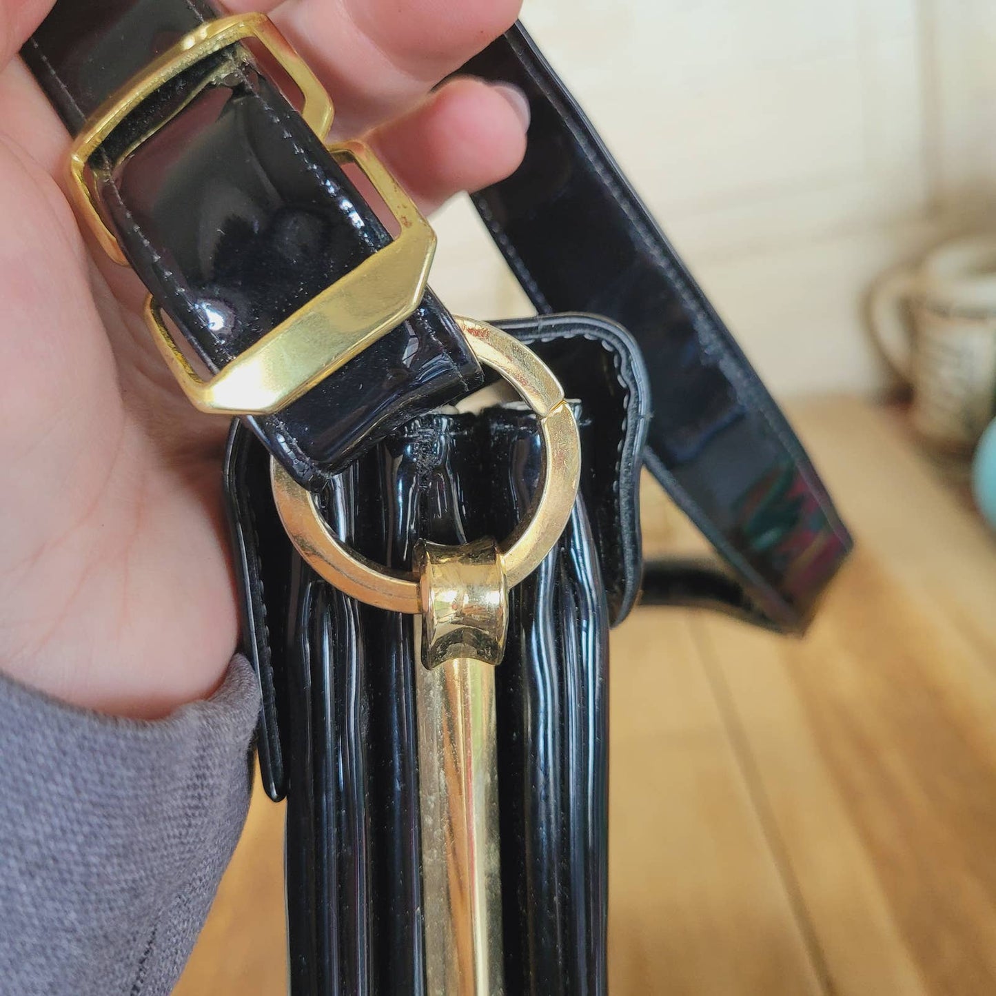Vintage Robert Bestien Patent Leather Black Purse