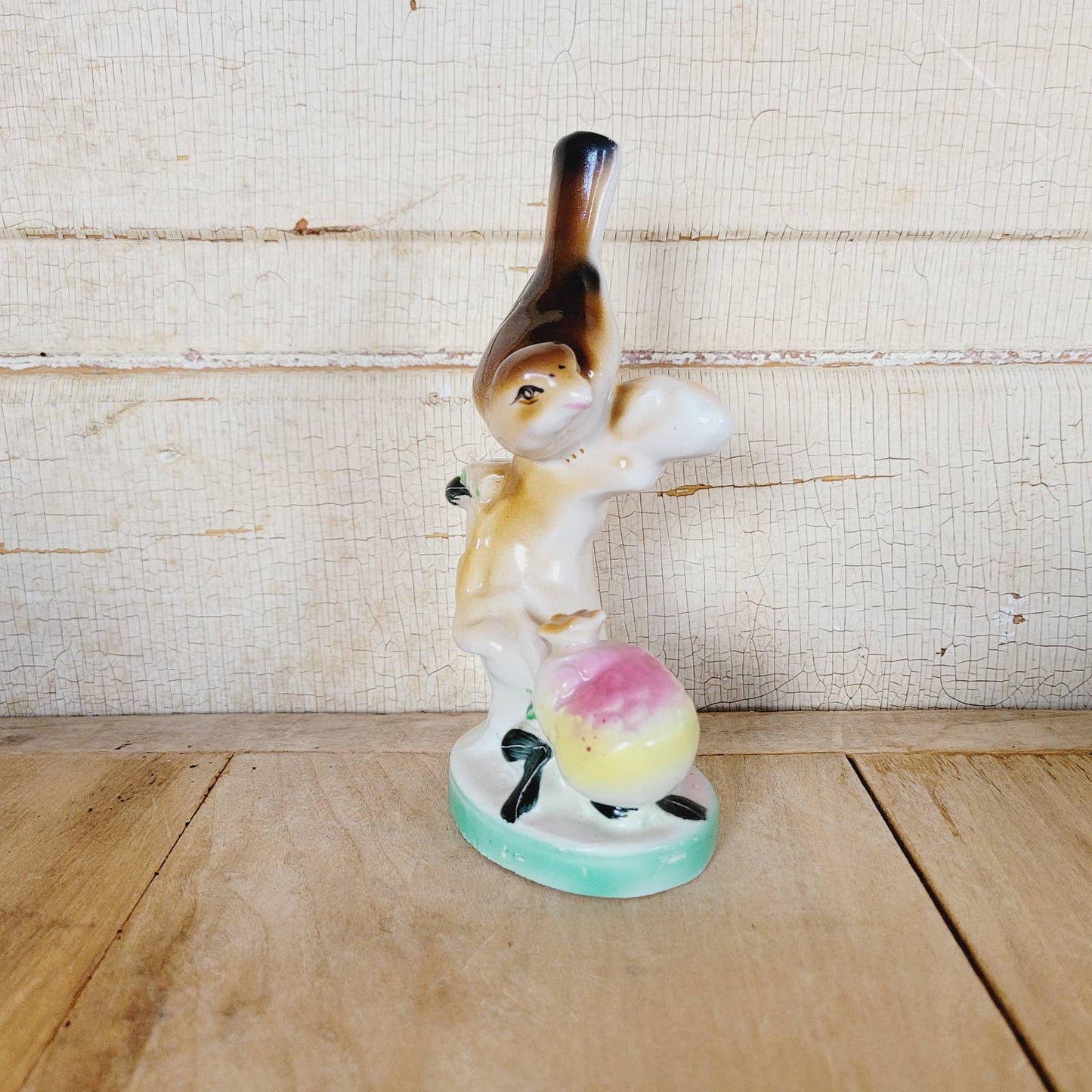 Vintage Bird Figurine Bud Vase