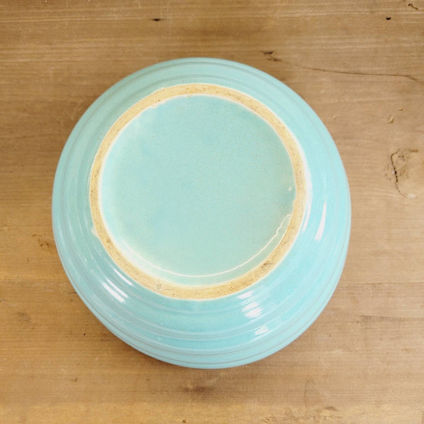 Vintage Beehive Mixing Bowl Turquoise Pottery