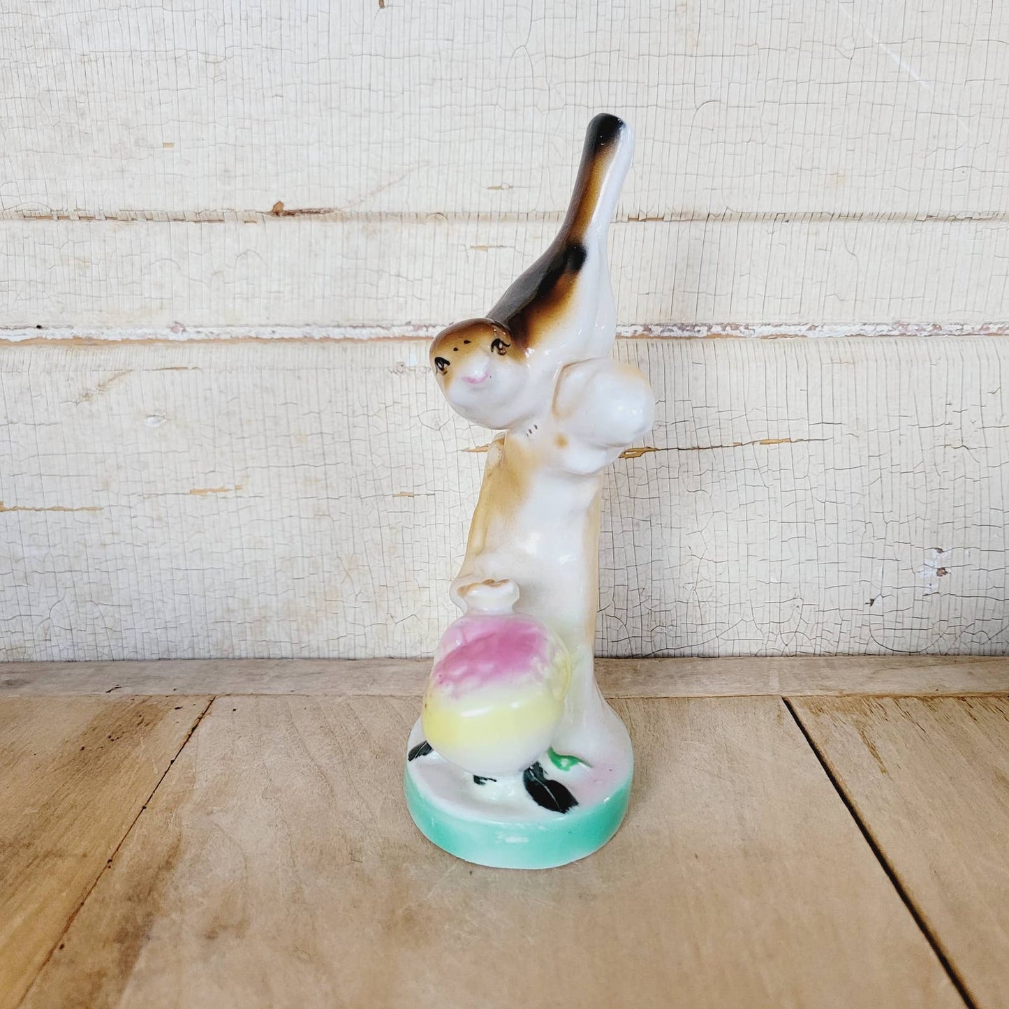 Vintage Bird Figurine Bud Vase