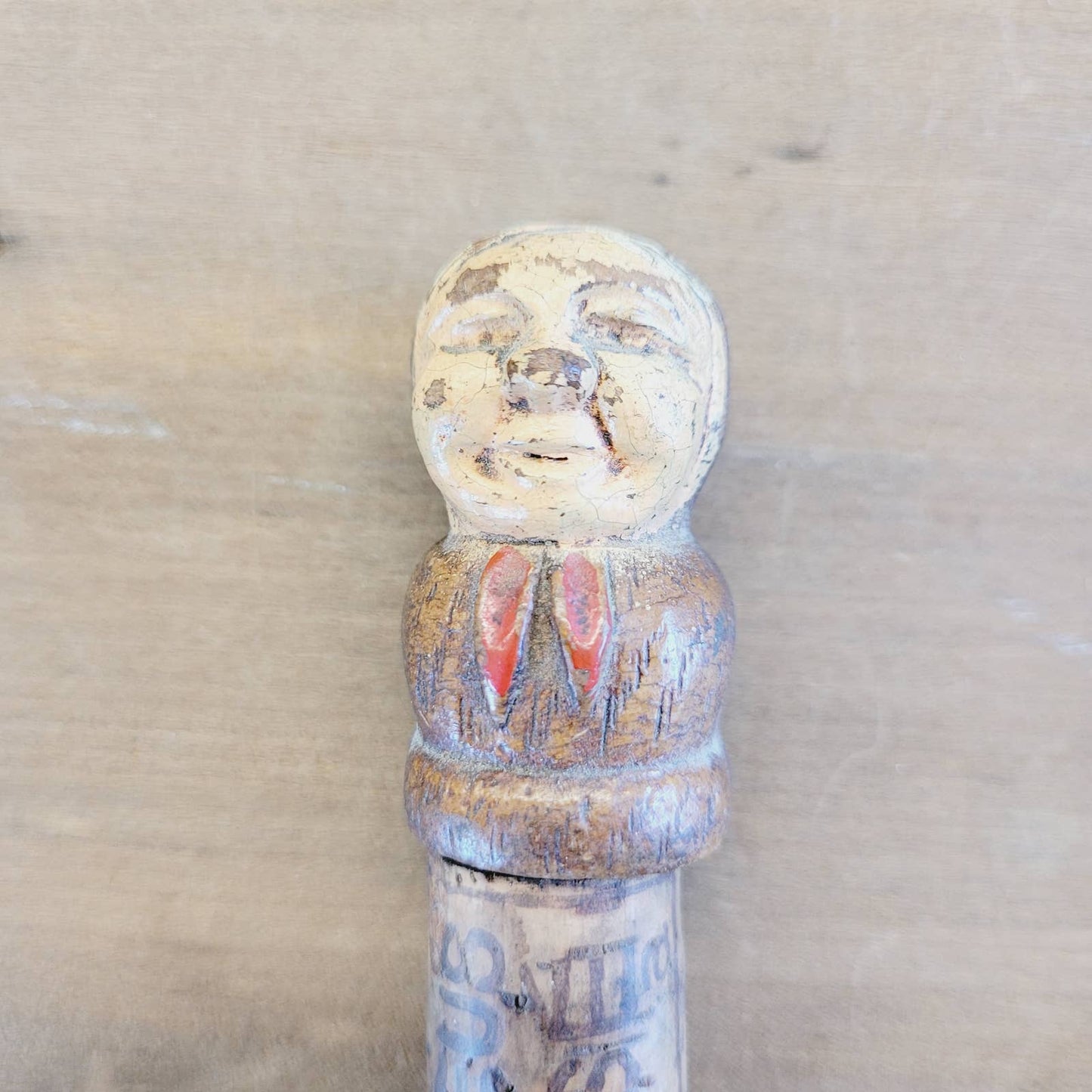Vintage Hand Carved Wooden Bottle Stopper