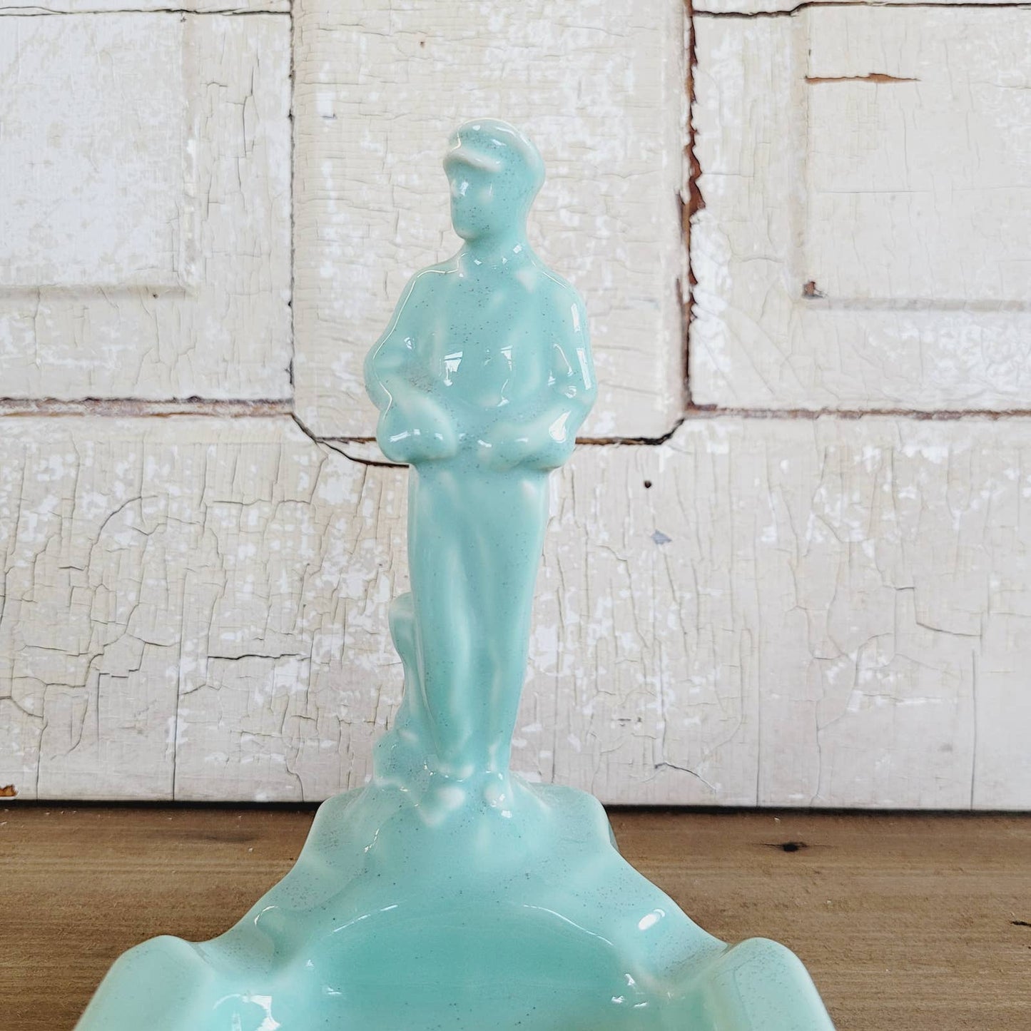Vintage Pottery Figural Man Ashtray