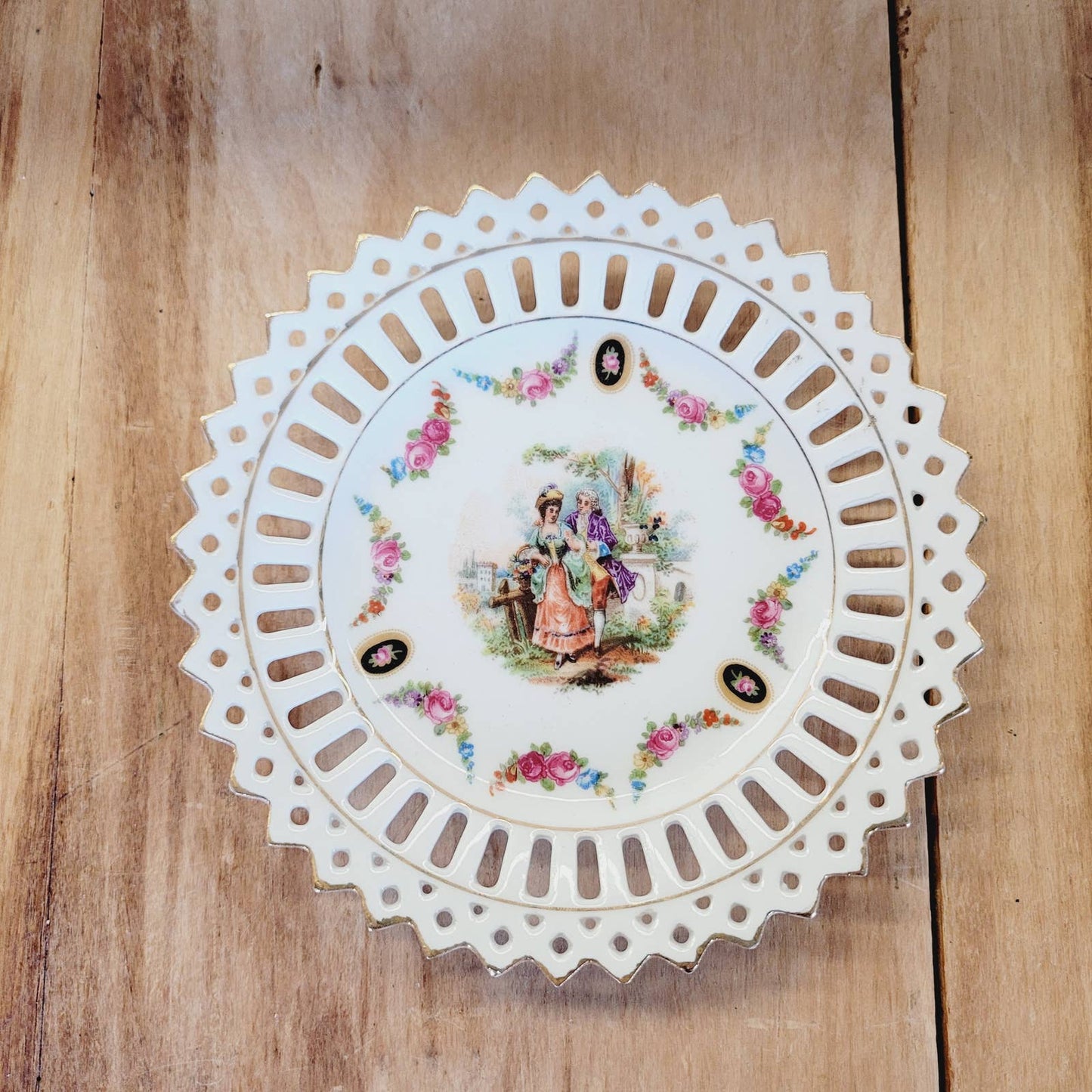 Vintage Reticulated Germany Plate 5 1/2"
