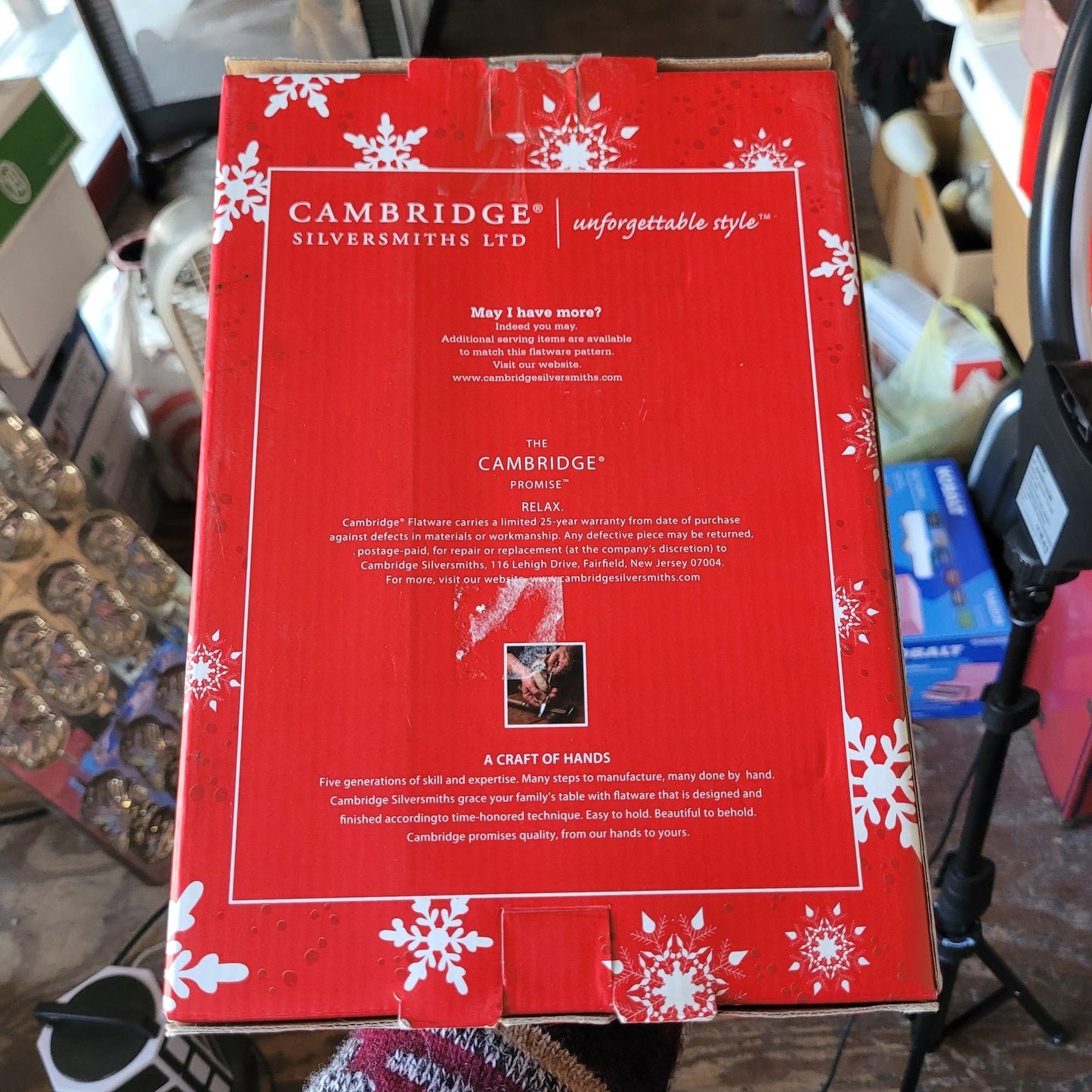 NEW Cambridge Silversmiths Snowman Frost 20pc Flatware Set Service for 4