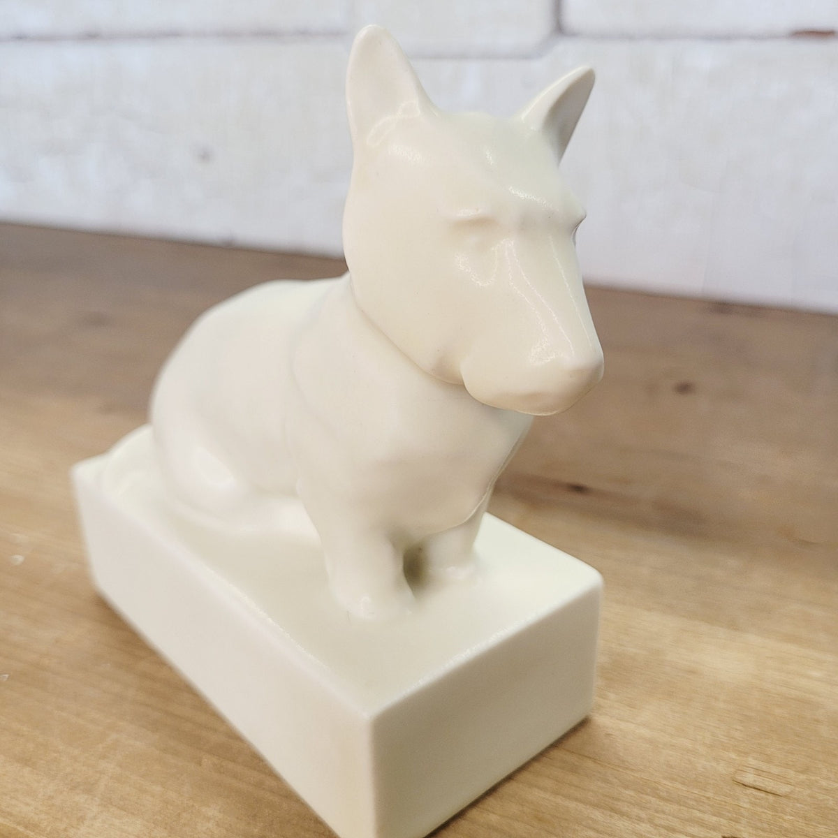 Rookwood 1937 Scottie Dog Bookend Paperweight #6449 Ivory Matte XXXVII Single