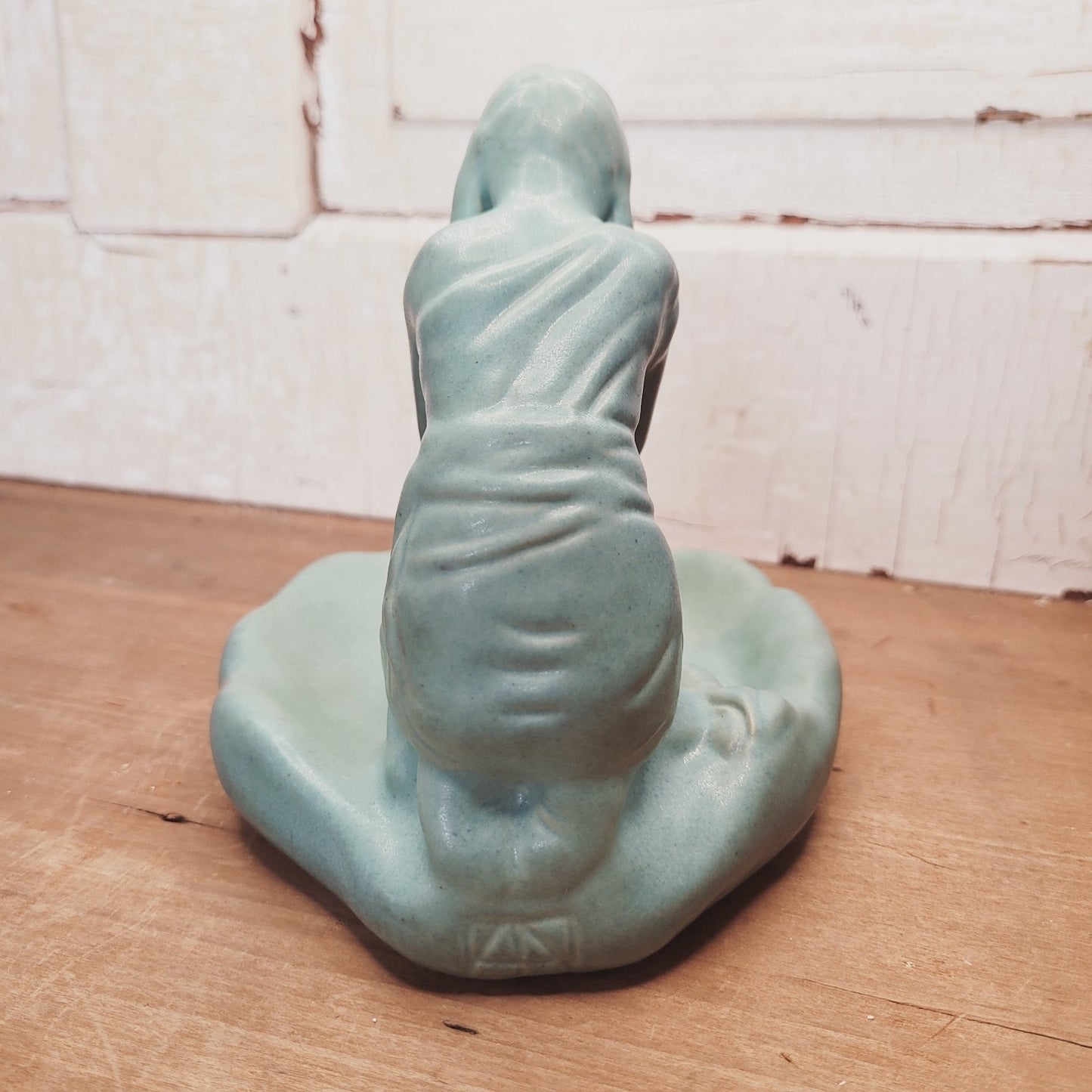 Van Briggle Pottery Indian Corn Maiden Figurine Blue/Turquoise Colorado Springs