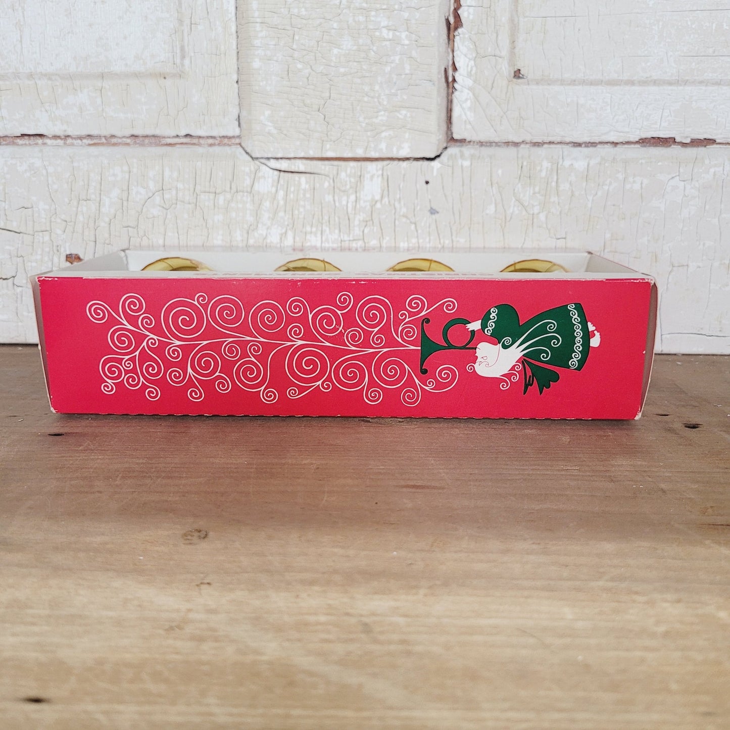 Vintage Jewel Brite Nativity Diorama Christmas Ornaments Set of 4 with Box