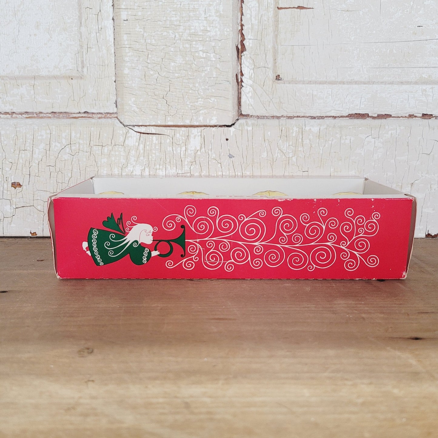 Vintage Jewel Brite Nativity Diorama Christmas Ornaments Set of 4 with Box