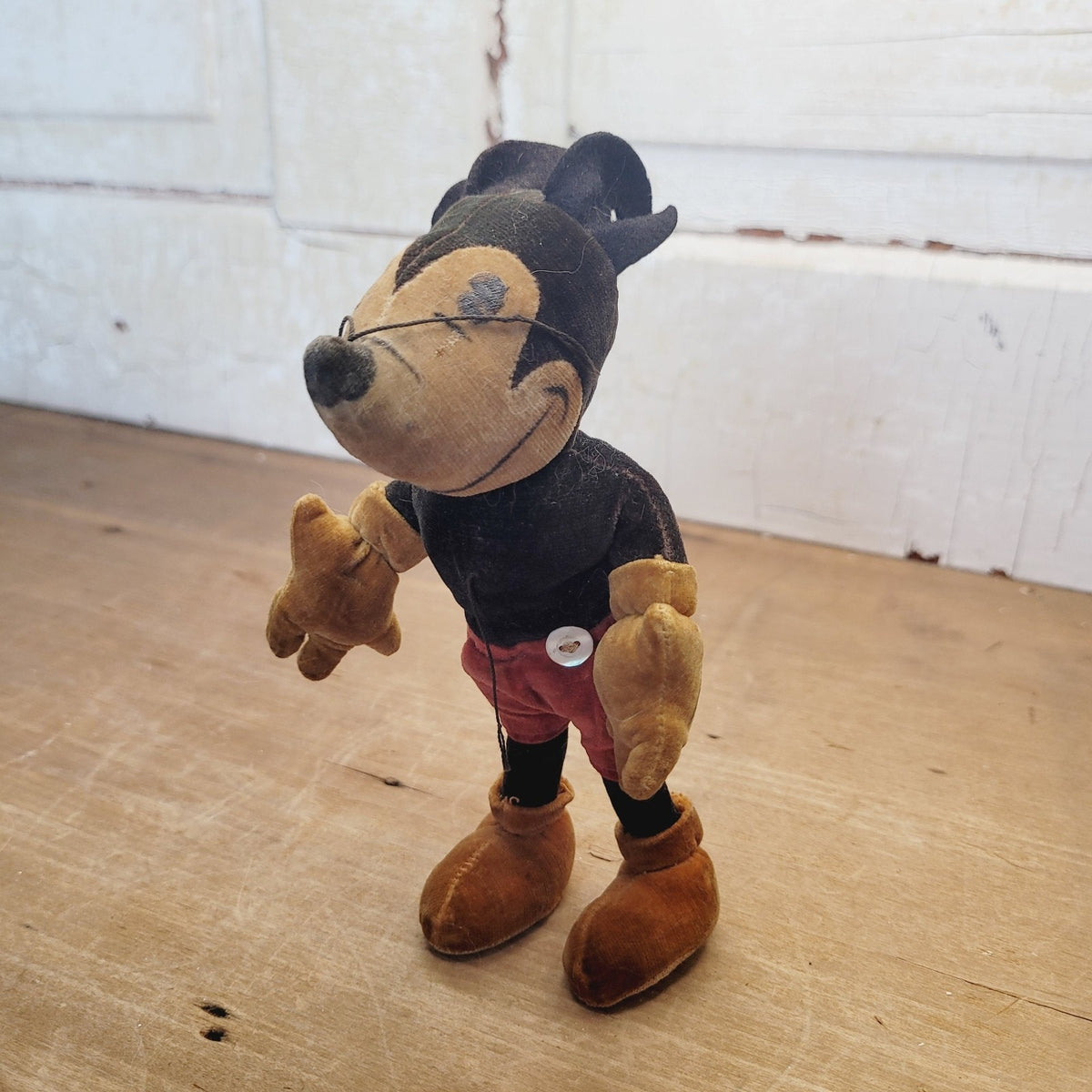 Rare Hard to Find 1930s Steiff Mickey Mouse Antique Velveteen Mouse 6"