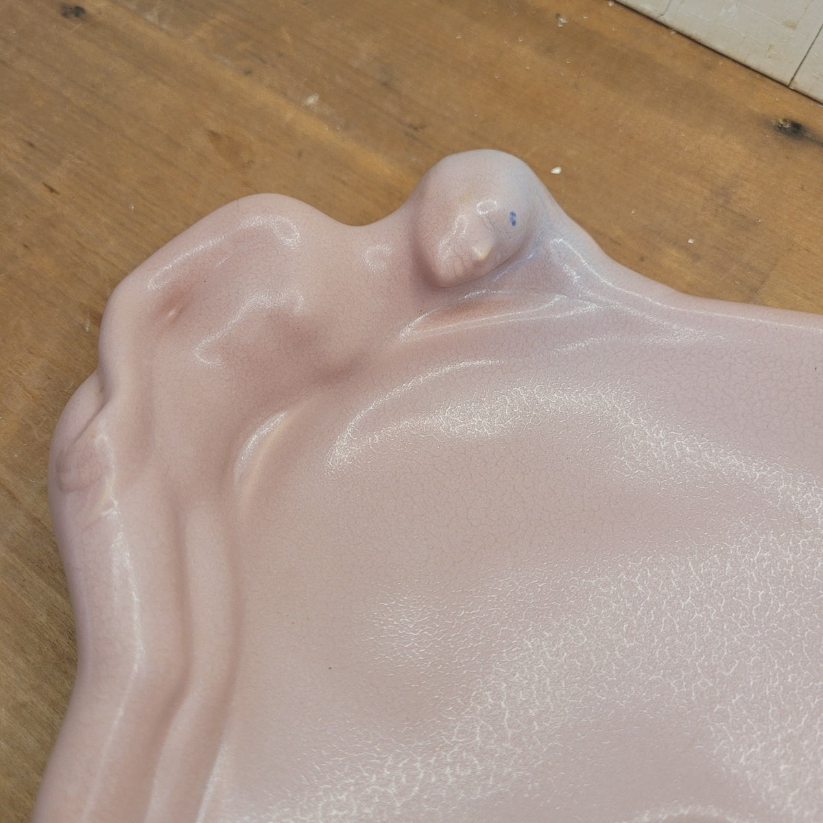 Van Briggle Pottery Mermaid Lorelei Tray Dusty Rose Loretta Short Colo Springs