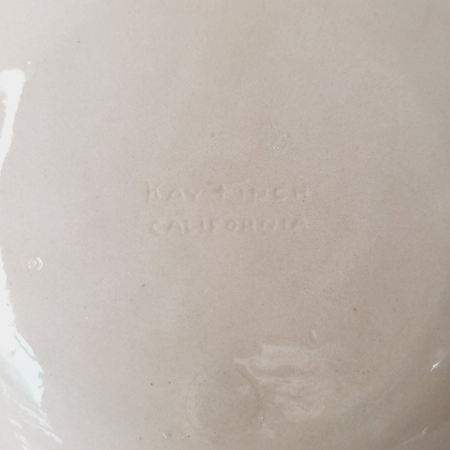 Kay Finch California Santa Face Relief Plate Blush Pink Gold Vintage