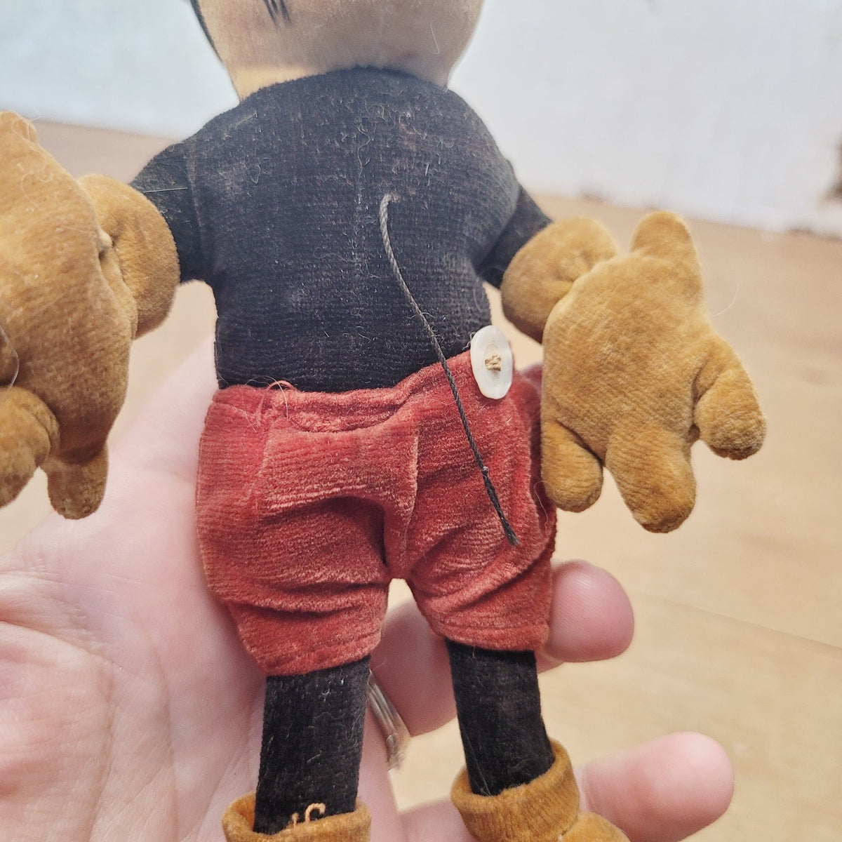Rare Hard to Find 1930s Steiff Mickey Mouse Antique Velveteen Mouse 6"