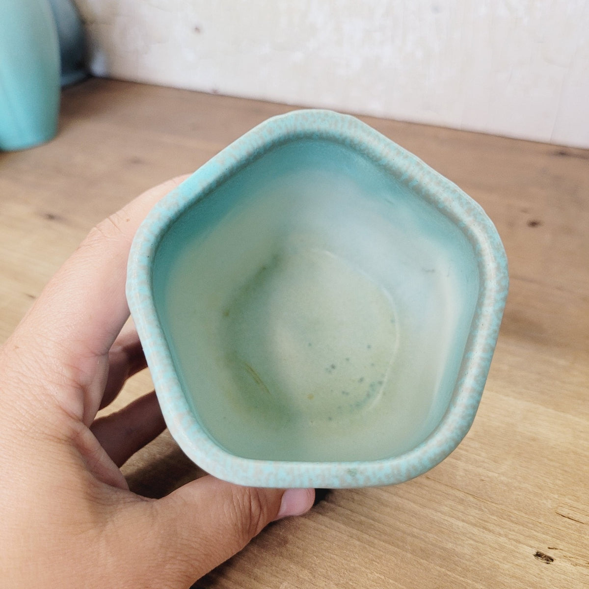Rookwood Pottery 1930 #6107 Turquoise Blue Matte Botanical Cabinet Vase Arts Cra