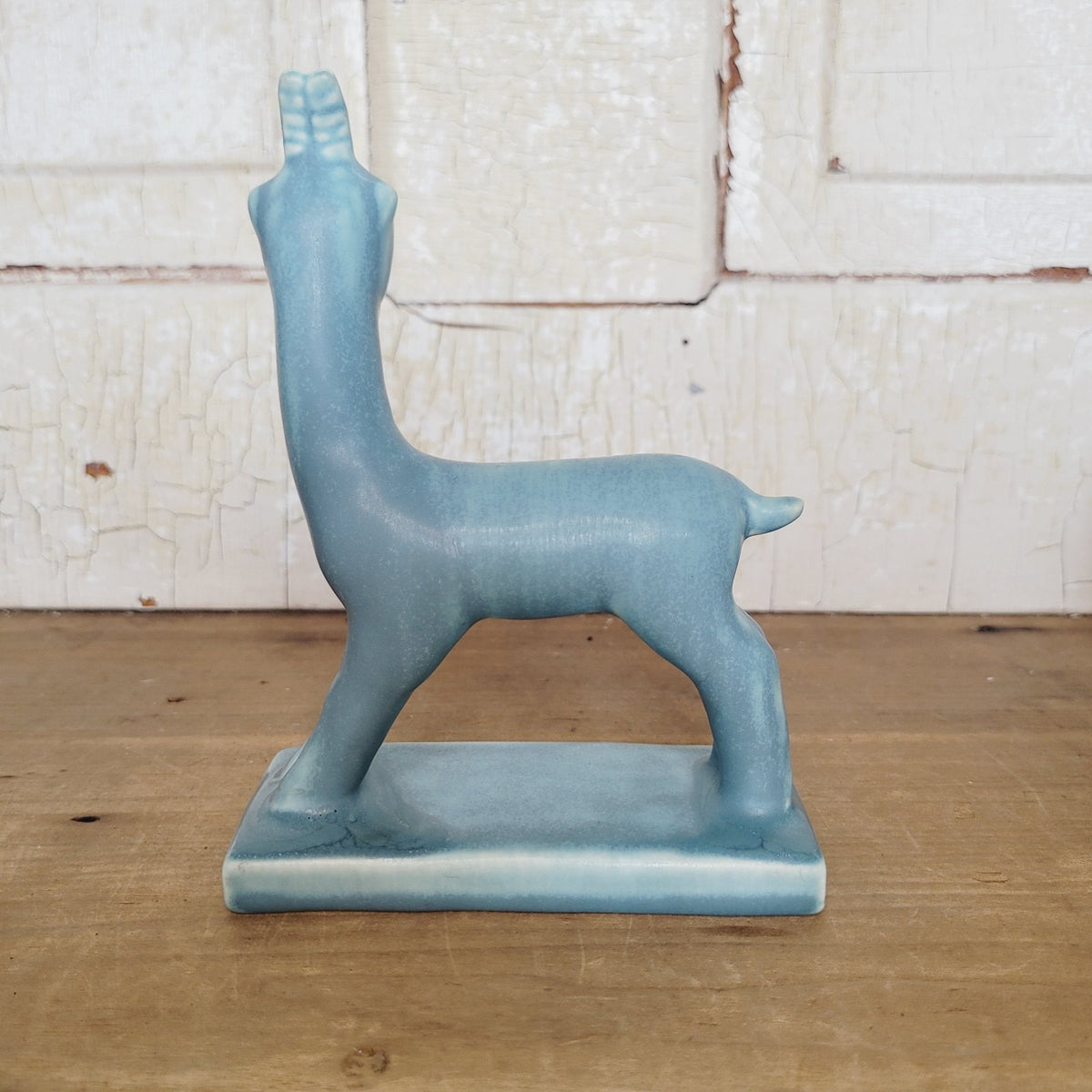 Rookwood Pottery 1945 Matte Blue Goat Figurine #6170 Louise Abel No Chips