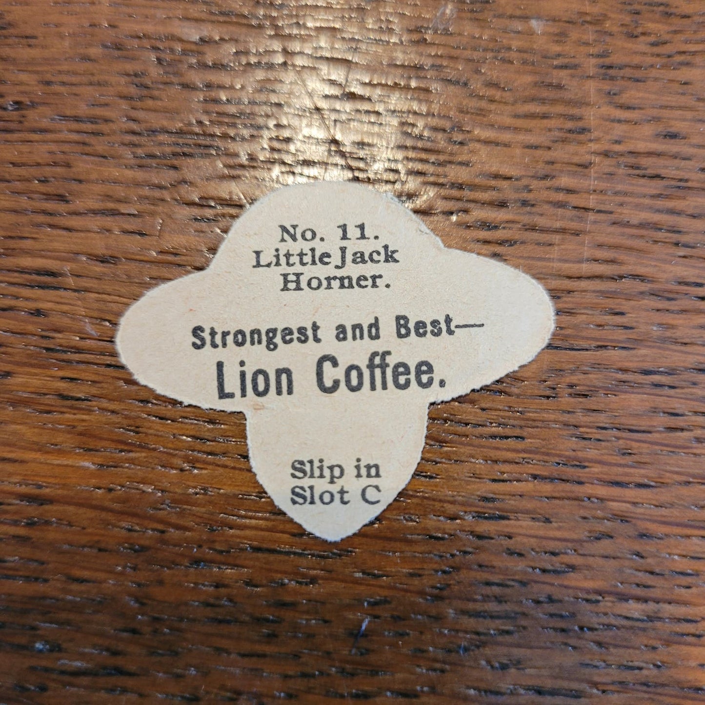 1890s Lion Coffee No. 11 "Little Jack Horner" Trade Card