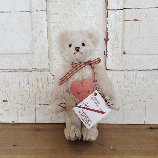Cranberry Mountain Bear Walter Mohair Teddy Bear 1990 Muriel Townsend 7” Jointed