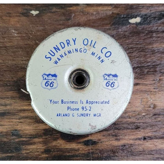 Vintage Phillips 66 Sundry Oil Tape Measure