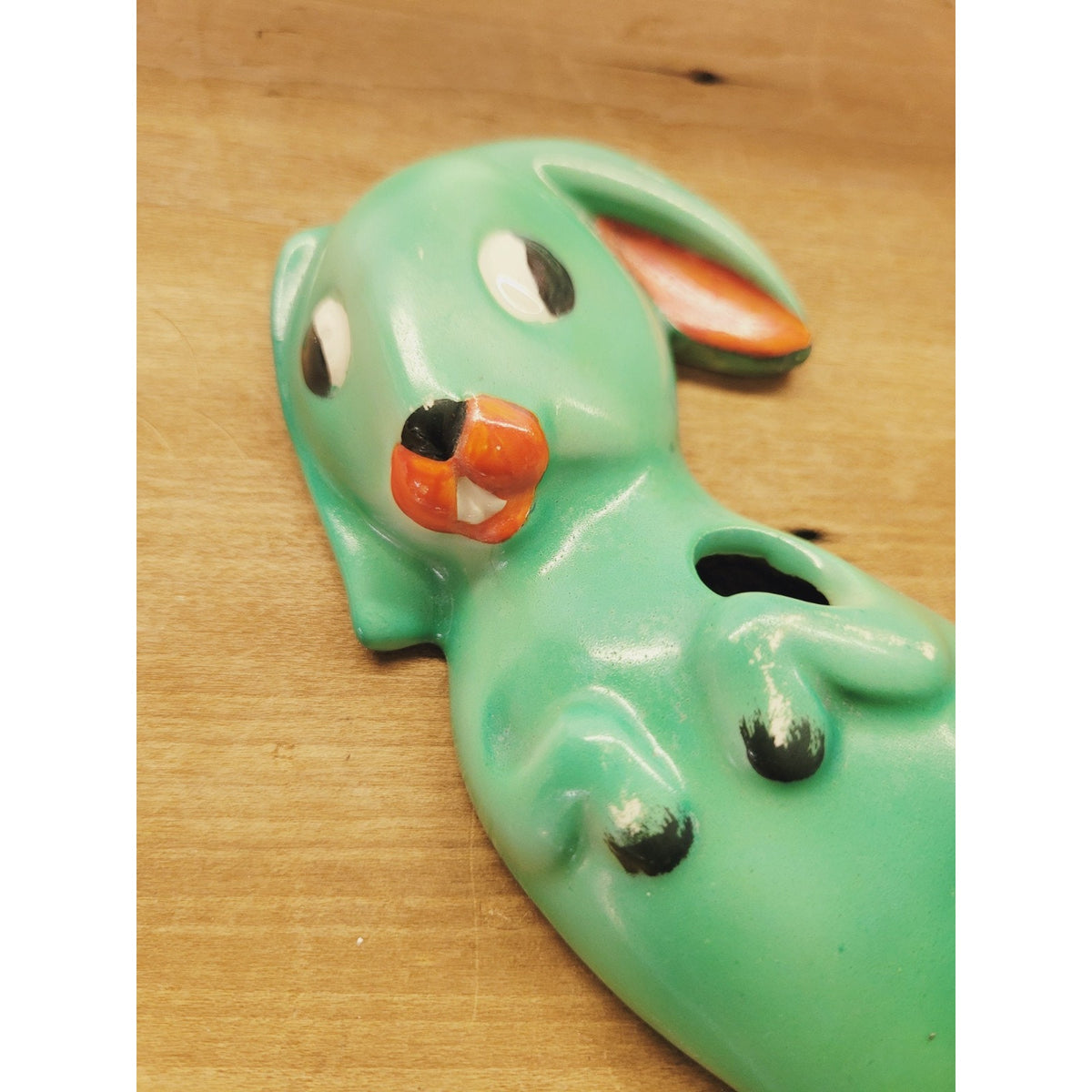 Vintage Norwood Co Ceramic Germany Rabbit Toothbrush Holder Wall Pocket