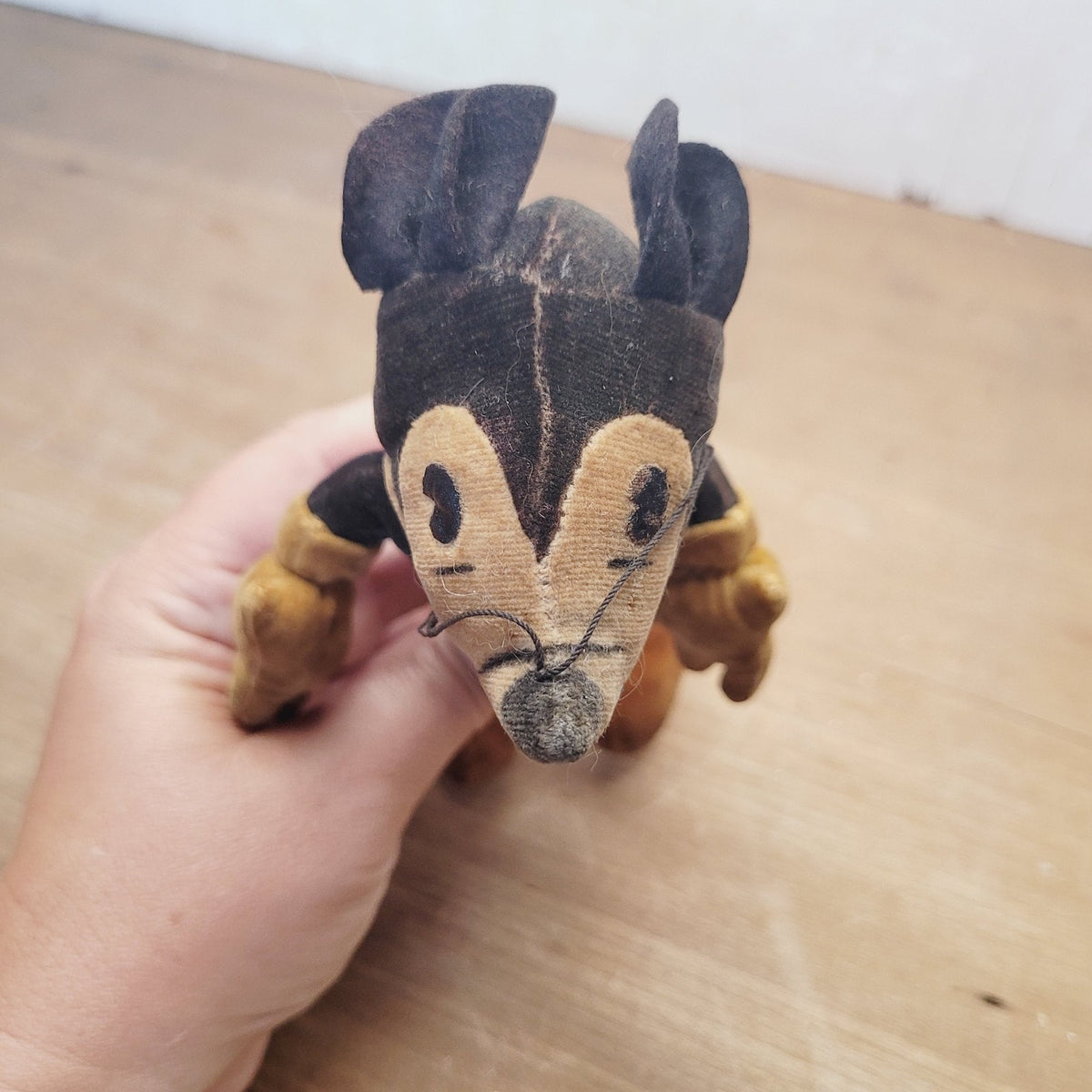 Rare Hard to Find 1930s Steiff Mickey Mouse Antique Velveteen Mouse 6"
