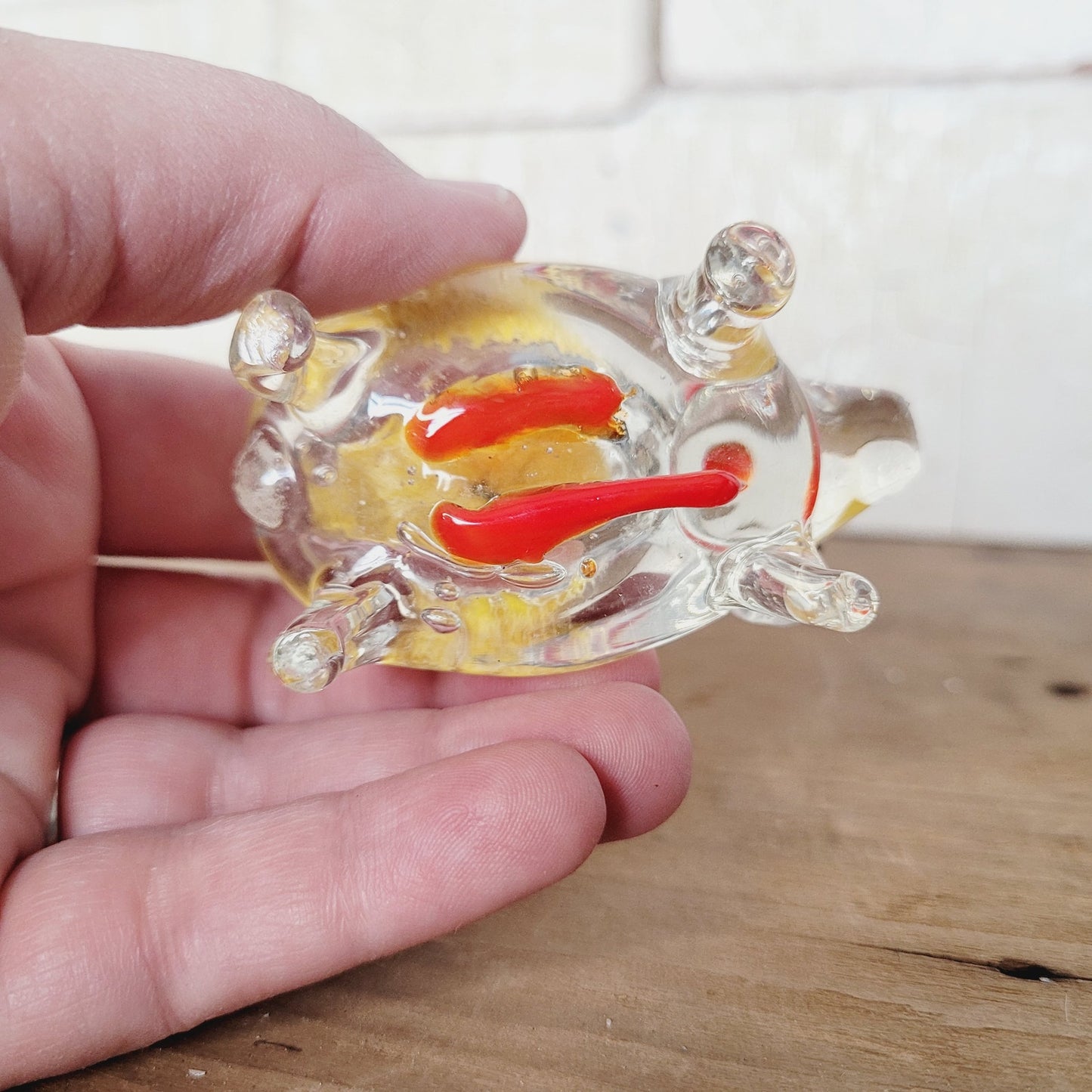 Miniature Glass Dog Pincushion - Vintage Pin Cushion