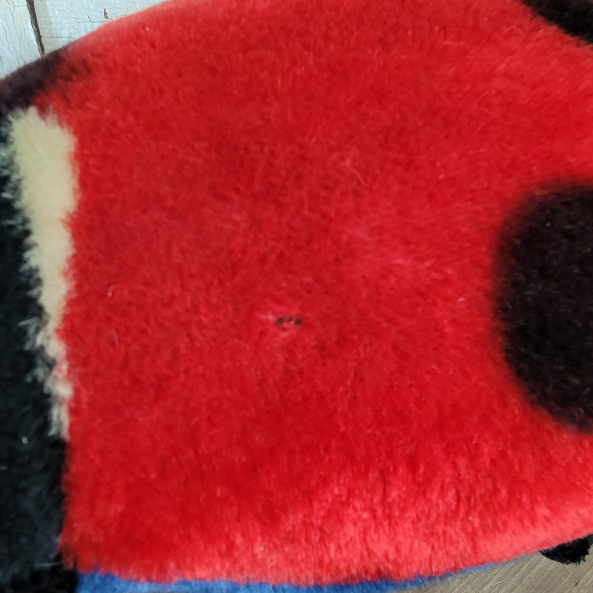Vintage Steiff Ladybug Footstool Ottoman Mohair Plush Mid Century 1960s #2330
