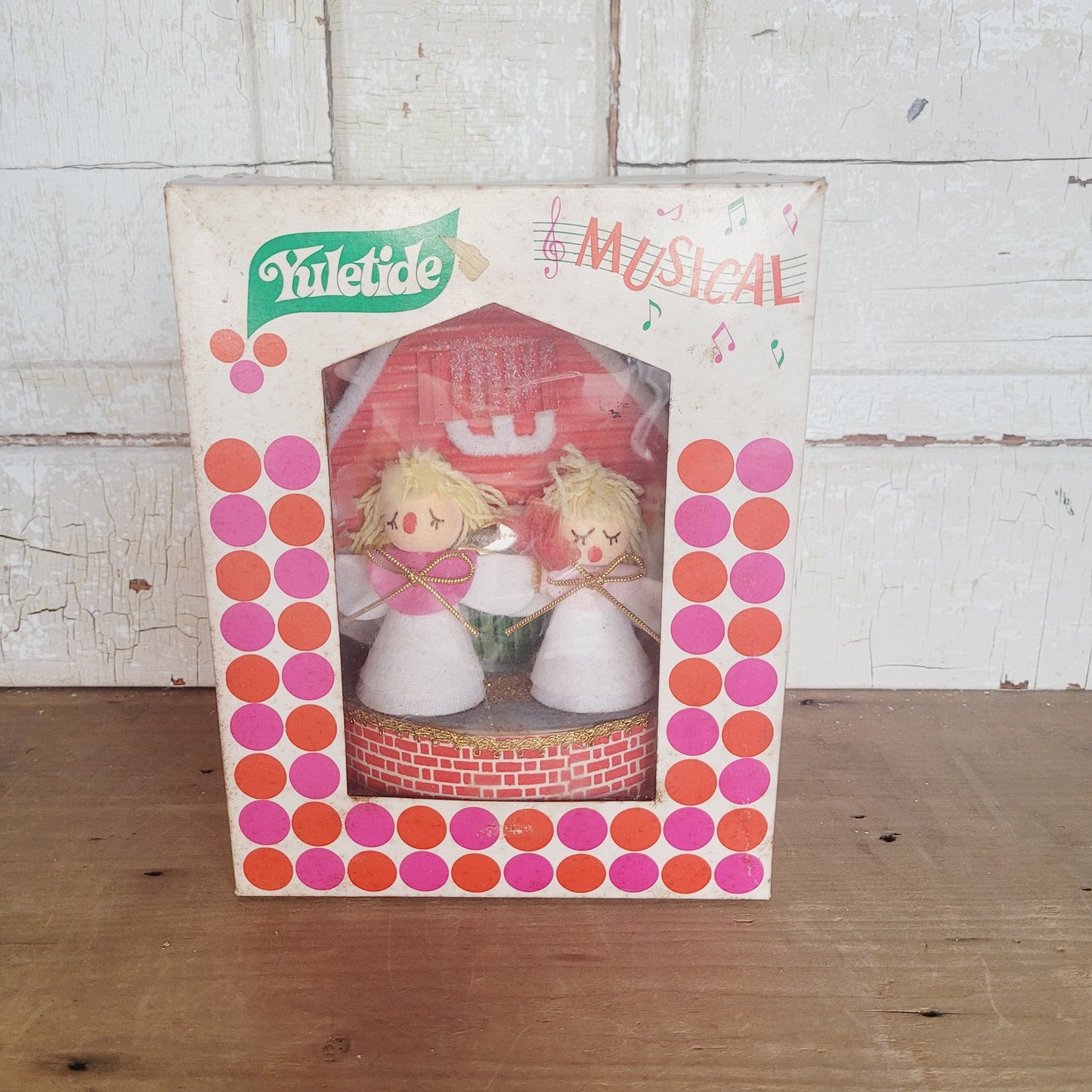 Vintage Yuletide Revolving Musical Christmas Toy Plays Jingle Bells Japan