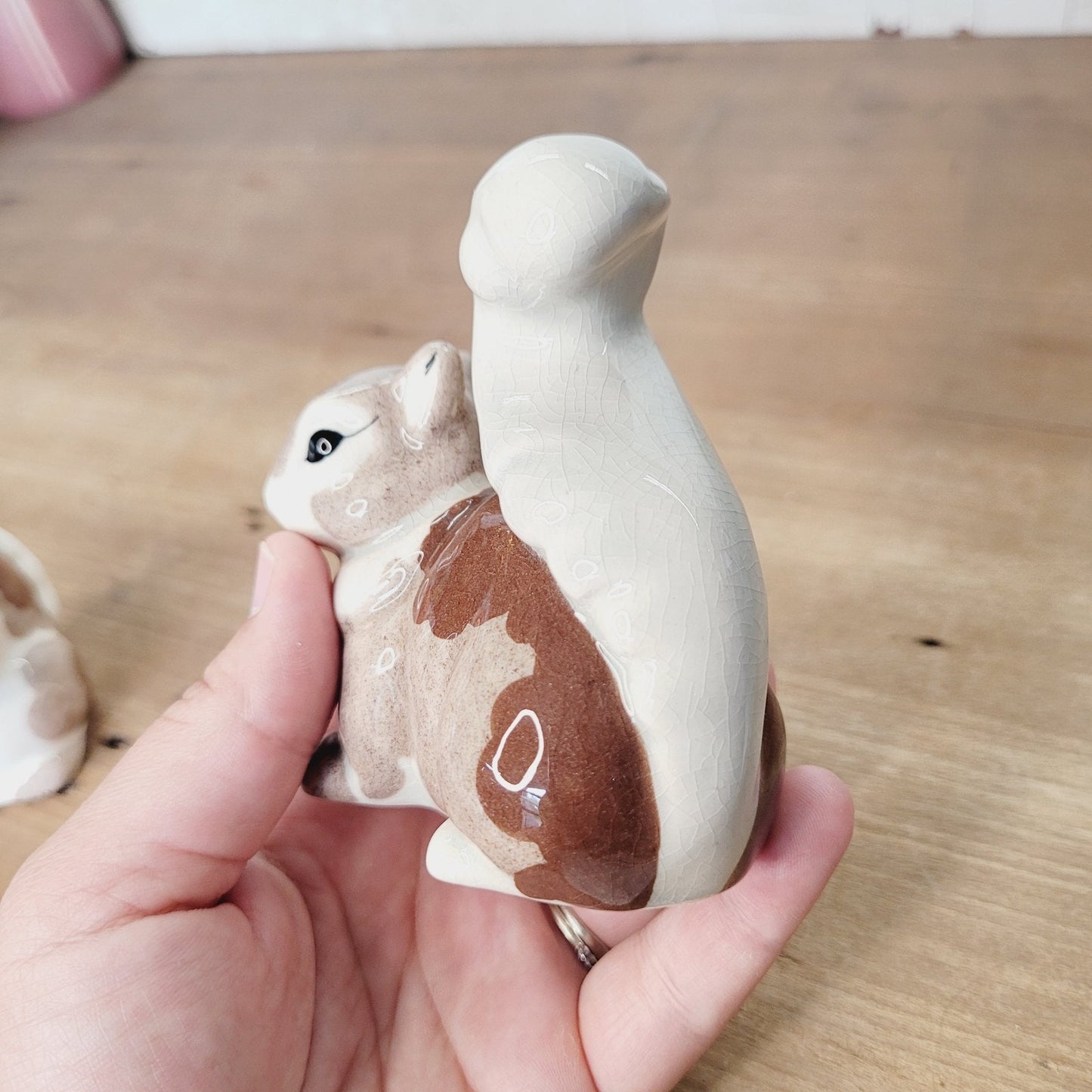 Kay Finch California Squirrel Figurines Pair Vintage Glazed Ceramic