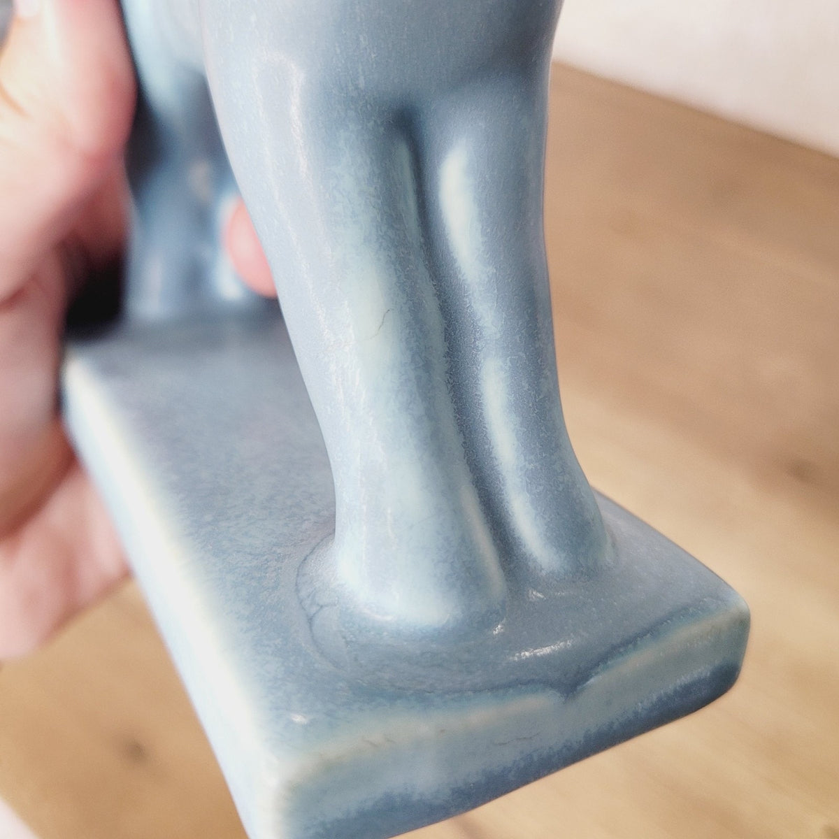 Rookwood Pottery 1945 Matte Blue Goat Figurine #6170 Louise Abel No Chips