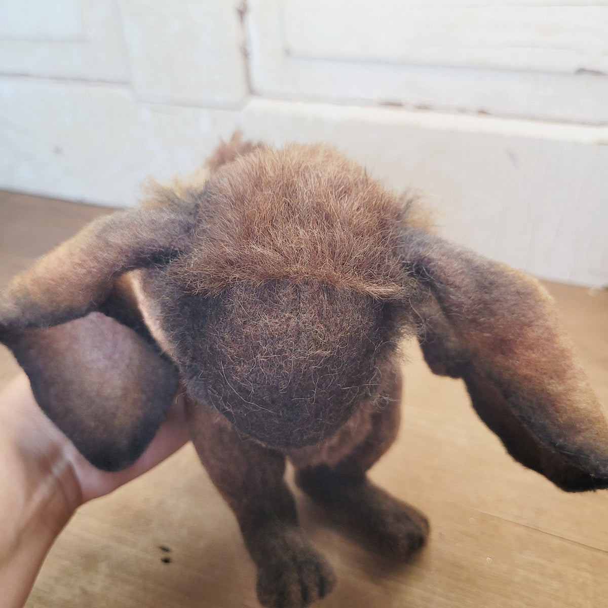 Mary Wimberley OOAK 9" Bumbo Bunny Jointed Artist Alpaca Wool Green Eyes 2004