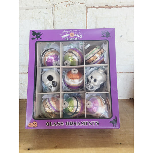 2024 Shiny Brite Christopher Radko Halloween Ornaments Set of 9 NIB