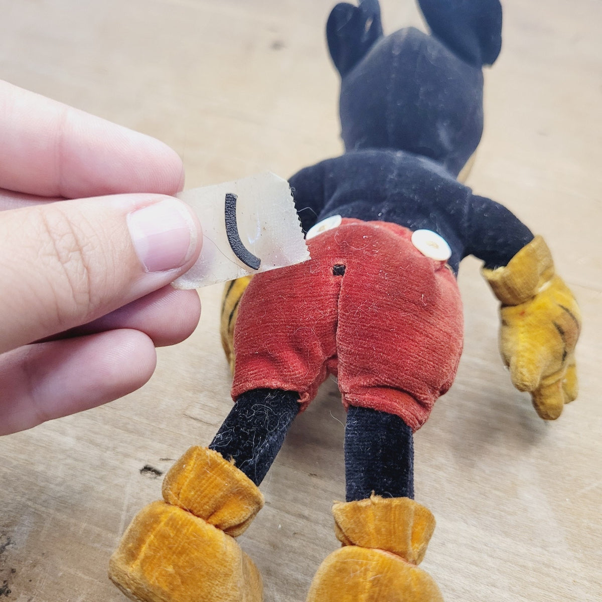 Rare Hard to Find 1930s Steiff Mickey Mouse Antique Velveteen Mouse 6"