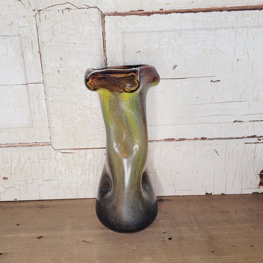 Vintage 1960s Dino Martens Murano Glass Pinched Vase – Aureliano Toso, Italy