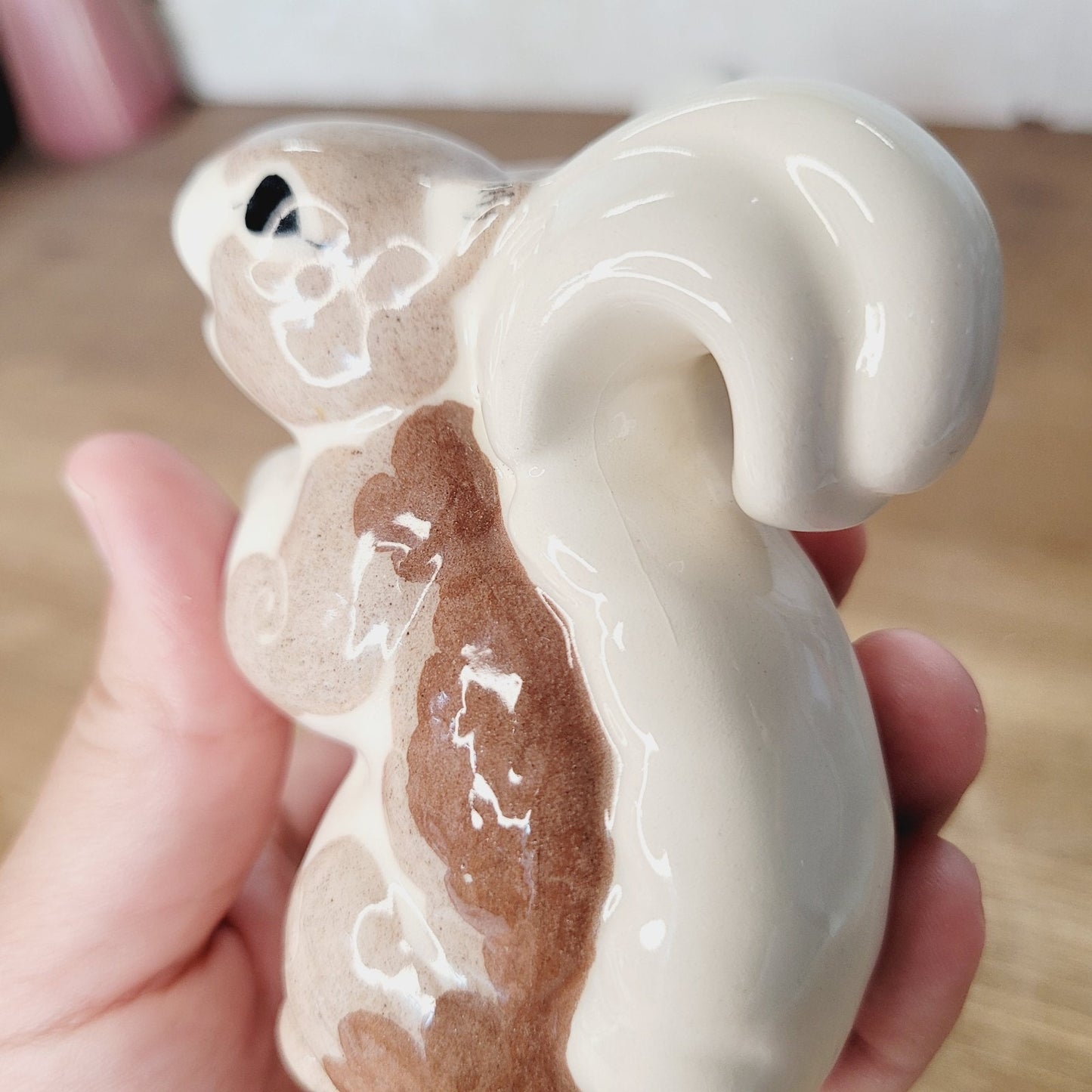 Kay Finch California Squirrel Figurines Pair Vintage Glazed Ceramic
