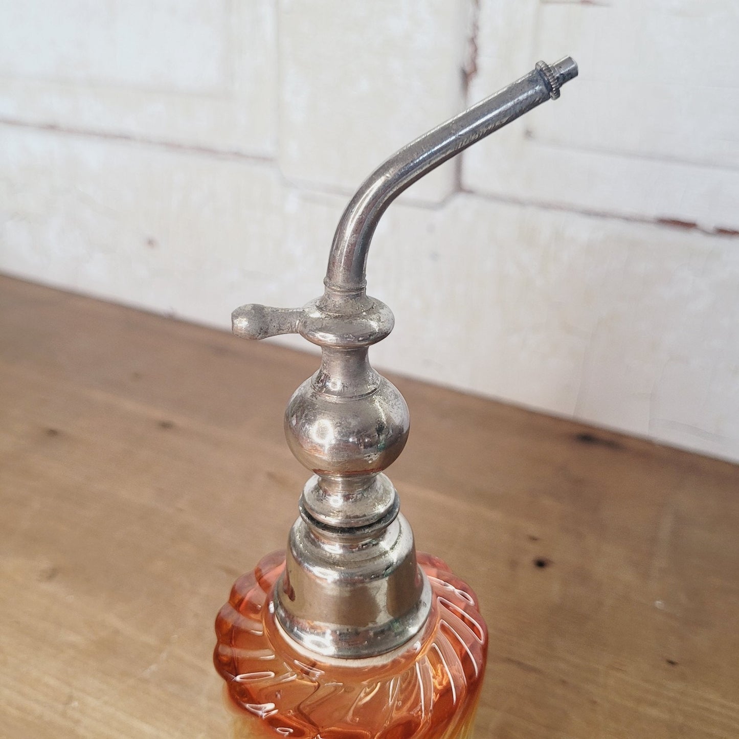 Baccarat Rose Tiente Bambous Swirl Atomizer & perfume bottle~Made in France~1875