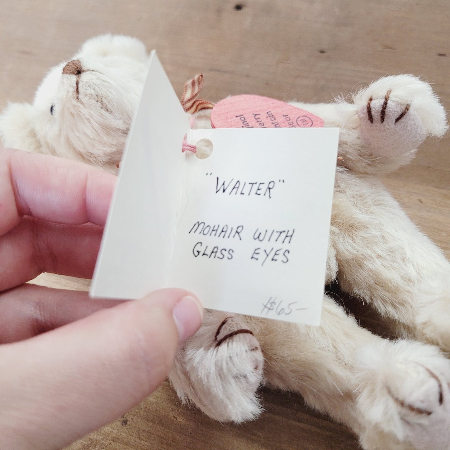 Cranberry Mountain Bear Walter Mohair Teddy Bear 1990 Muriel Townsend 7” Jointed