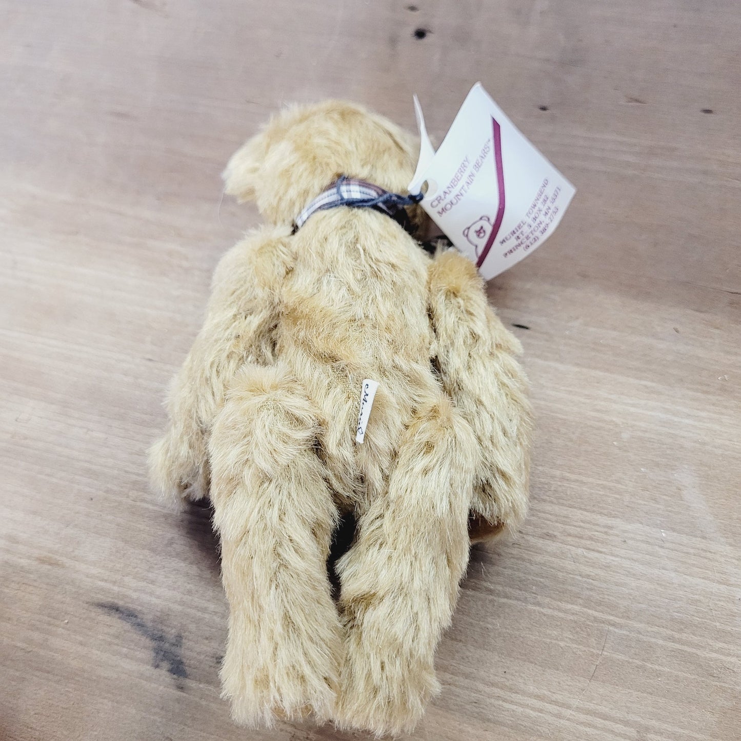 Cranberry Mountain Bear Walter Mohair Teddy Bear 1990 Muriel Townsend 7” Jointed