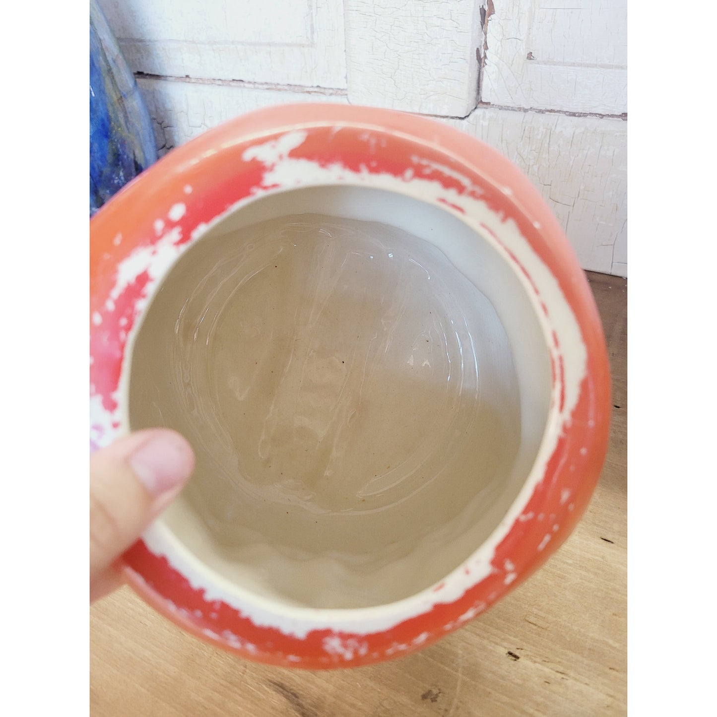 Vintage Santa Cookie Jar 1960s Hand Painted Santa Face Christmas Kitchen