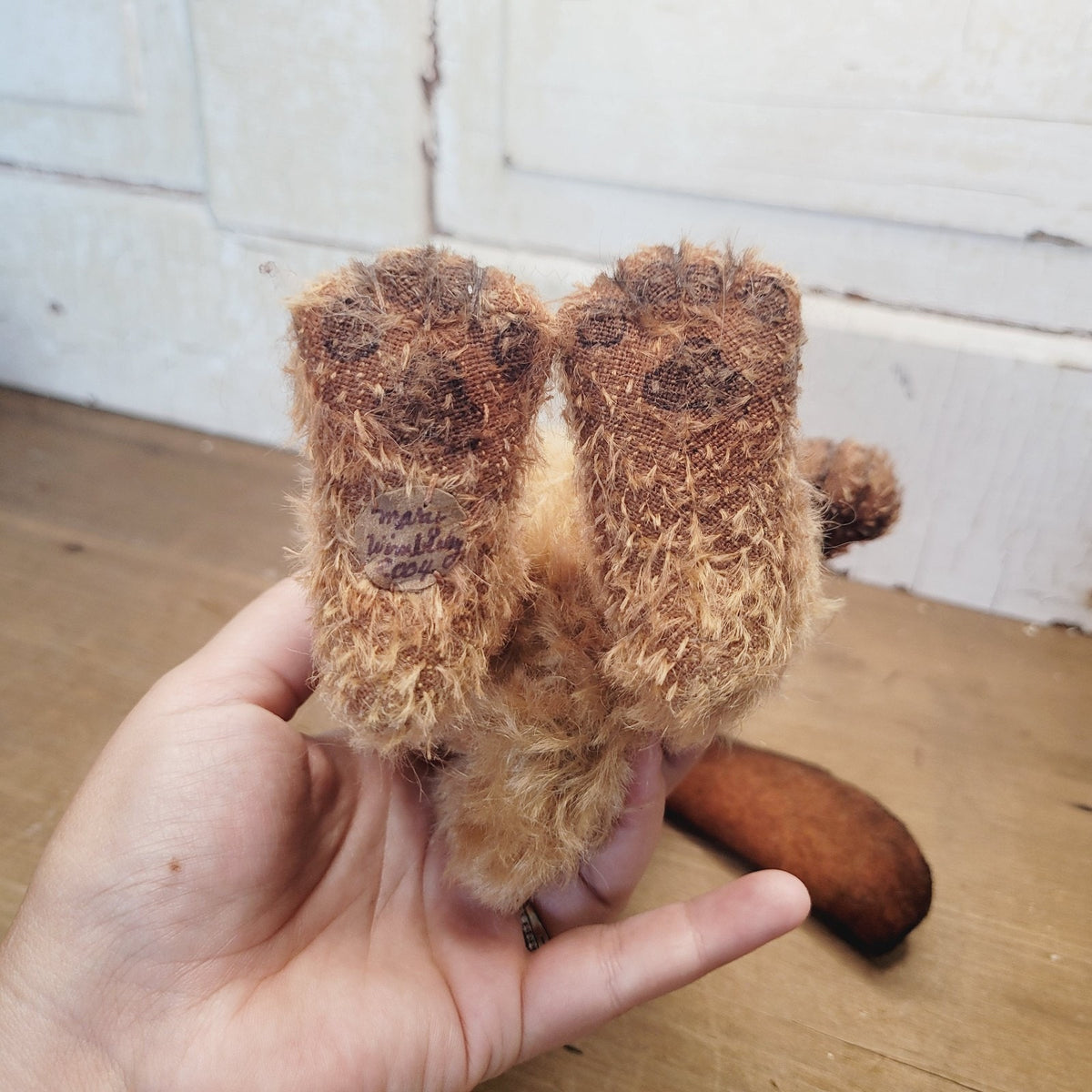 Mary Wimberley Little Russell Standing Bunny 8" Artist Mohair 1 of 2, 2004
