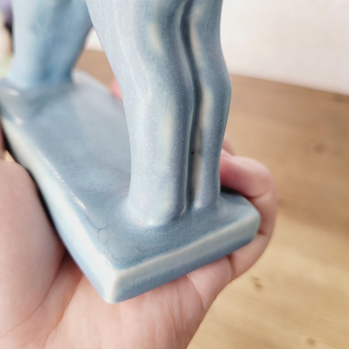 Rookwood Pottery 1945 Matte Blue Goat Figurine #6170 Louise Abel No Chips