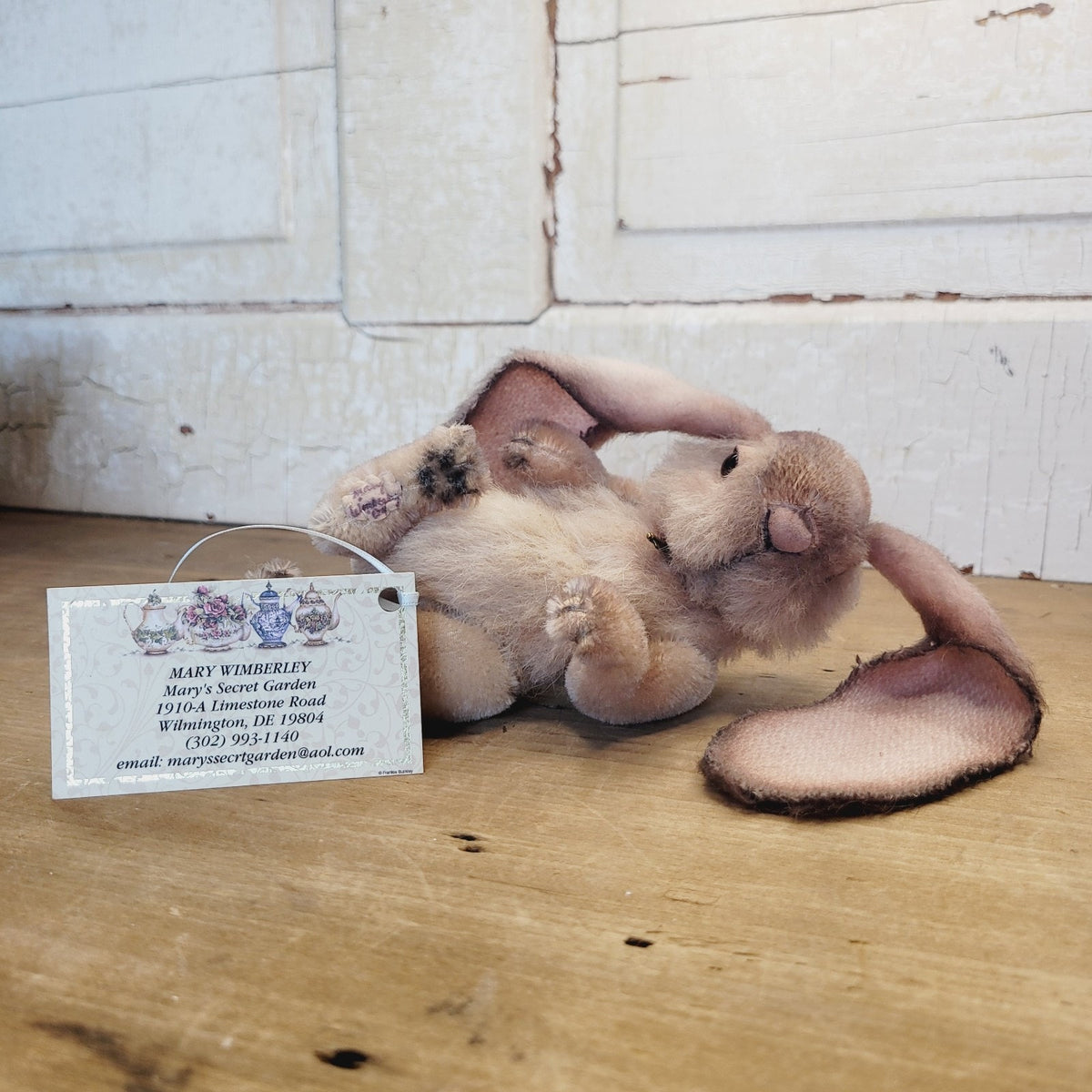 Mary Wimberley OOAK 7" Lexie Sleepy Bunny Jointed Artist Mohair Alpaca 2004