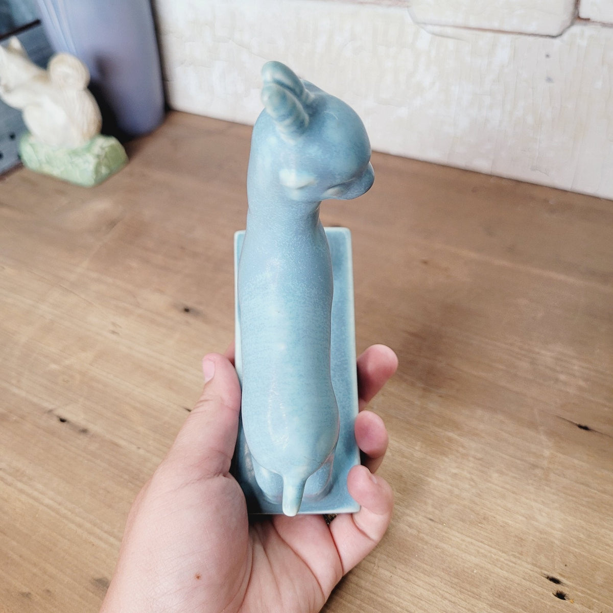 Rookwood Pottery 1945 Matte Blue Goat Figurine #6170 Louise Abel No Chips