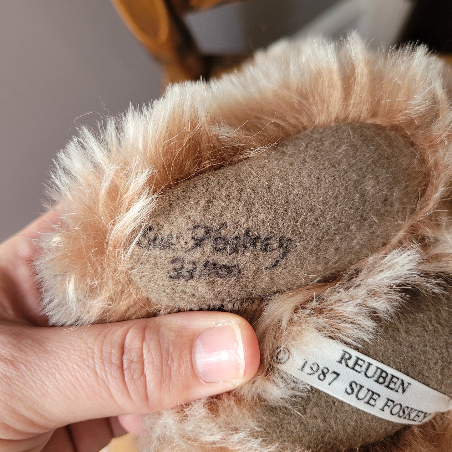 Rare Sue Foskey Nostalgic Bear Reuben - Limited Edition, Signed, 1987 - #33/100