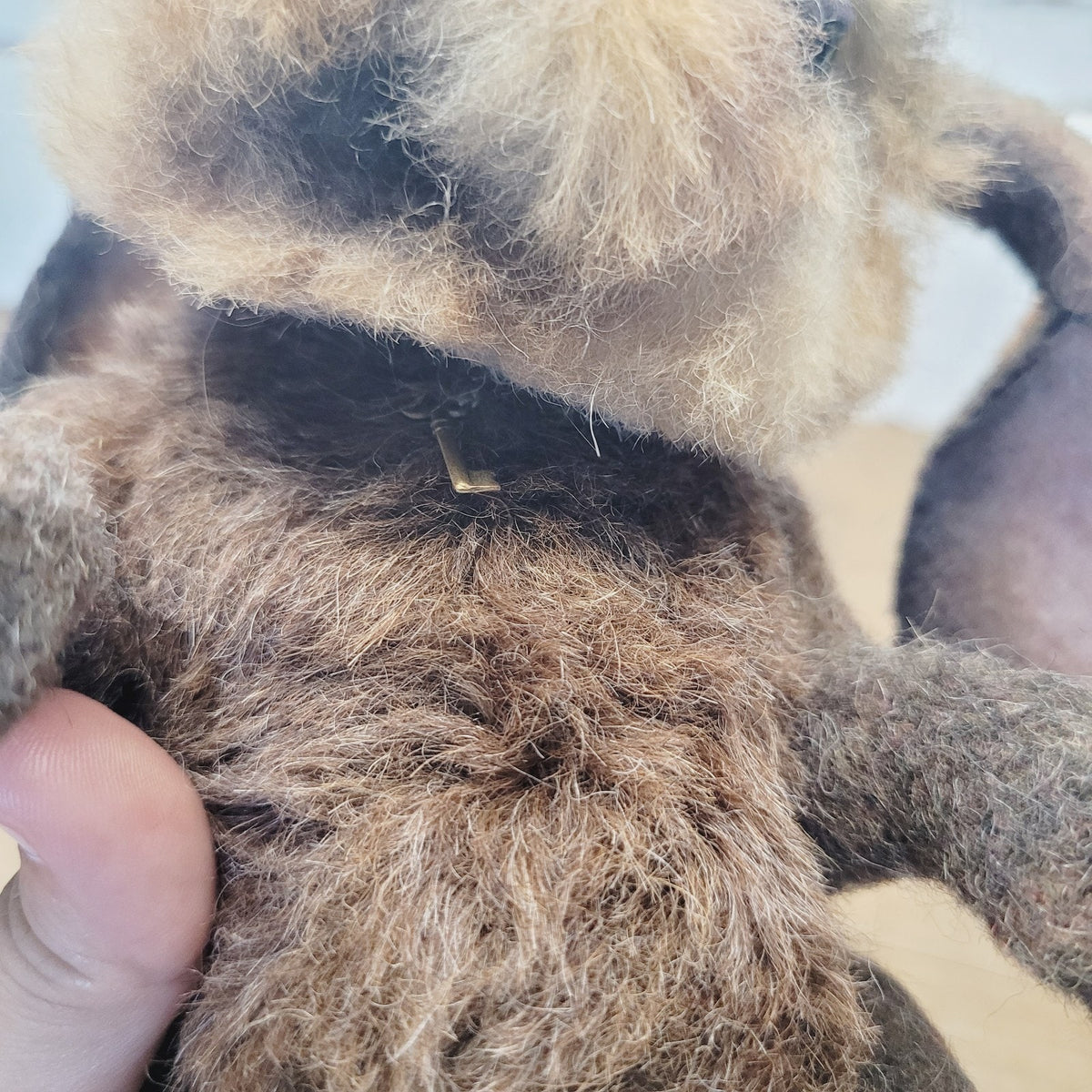 Mary Wimberley OOAK 9" Bumbo Bunny Jointed Artist Alpaca Wool Green Eyes 2004