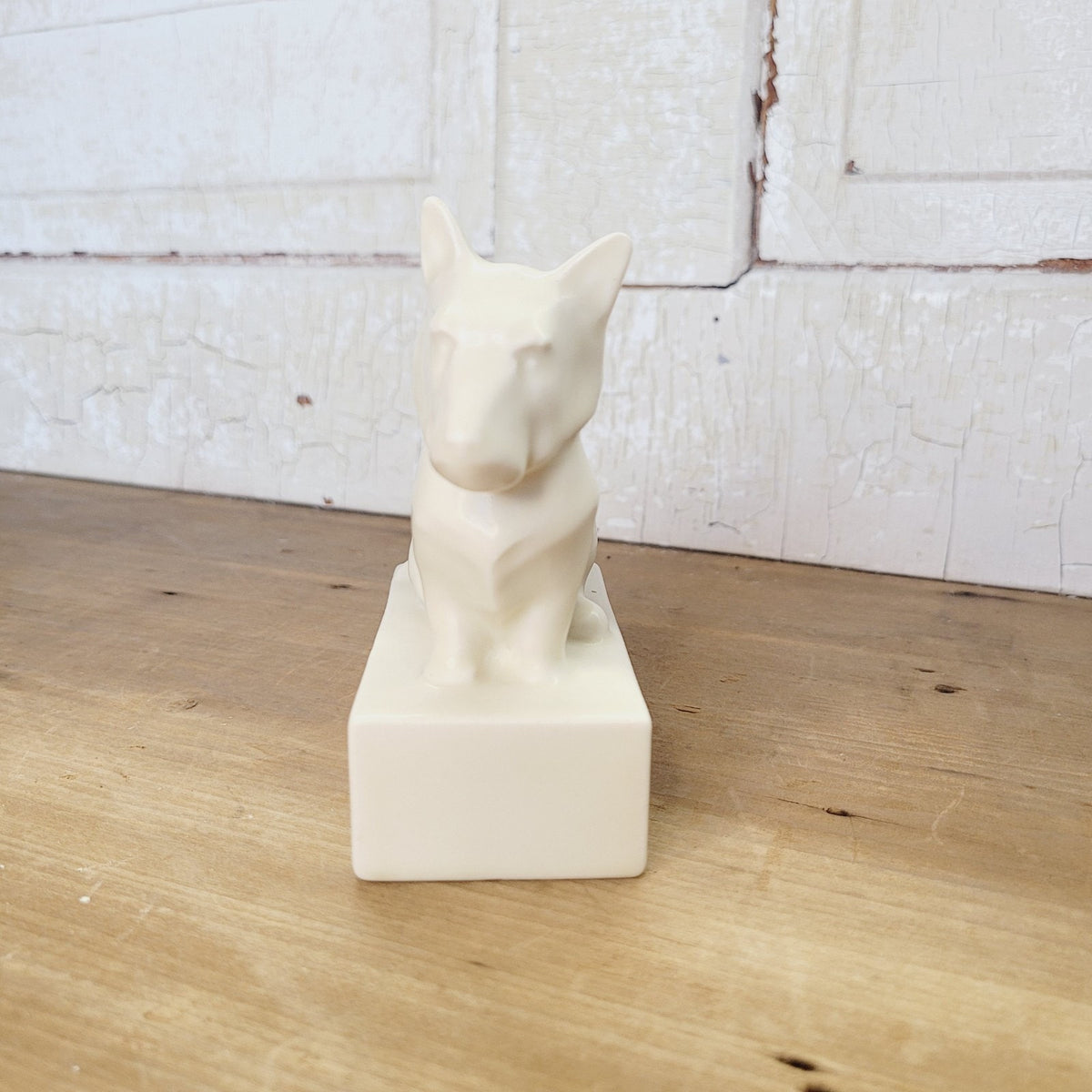 Rookwood 1937 Scottie Dog Bookend Paperweight #6449 Ivory Matte XXXVII Single