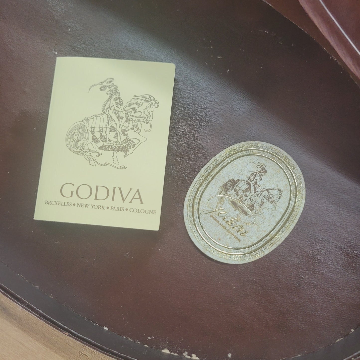 Vintage Godiva Velvet Chocolate Box 14" Oval with Feathers Fruit & Gift Box