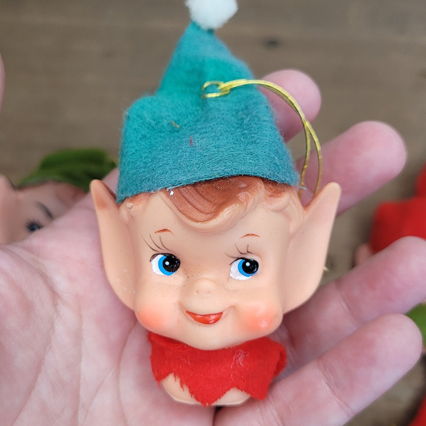 Set of 6 Vintage Elf Pixie Light Covers | Japan 1960s Knee Hugger Christmas