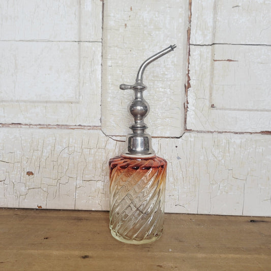 Baccarat Rose Tiente Bambous Swirl Atomizer & perfume bottle~Made in France~1875