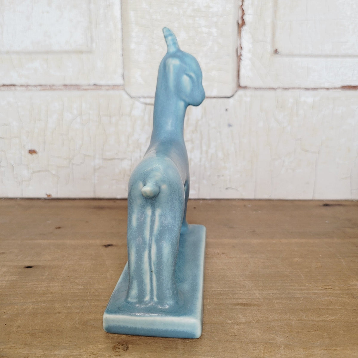 Rookwood Pottery 1945 Matte Blue Goat Figurine #6170 Louise Abel No Chips