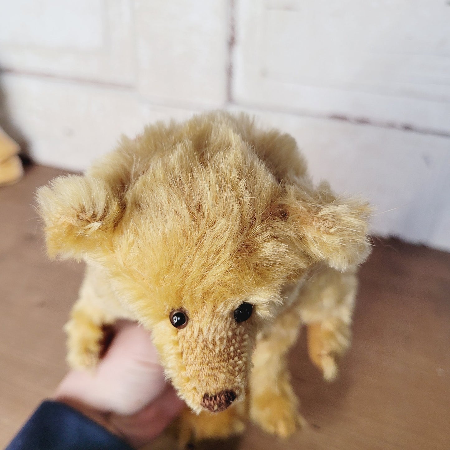 Vintage Cranberry Mountain Bear, "Huey" Mohair Teddy Bear, 10", Muriel Townsend