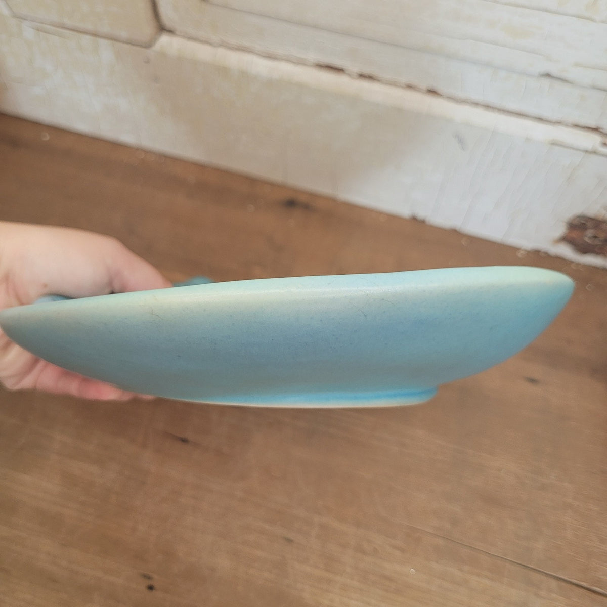 Van Briggle Pottery Mermaid Tray Dish Plate Ming Blue Matte Colorado Springs